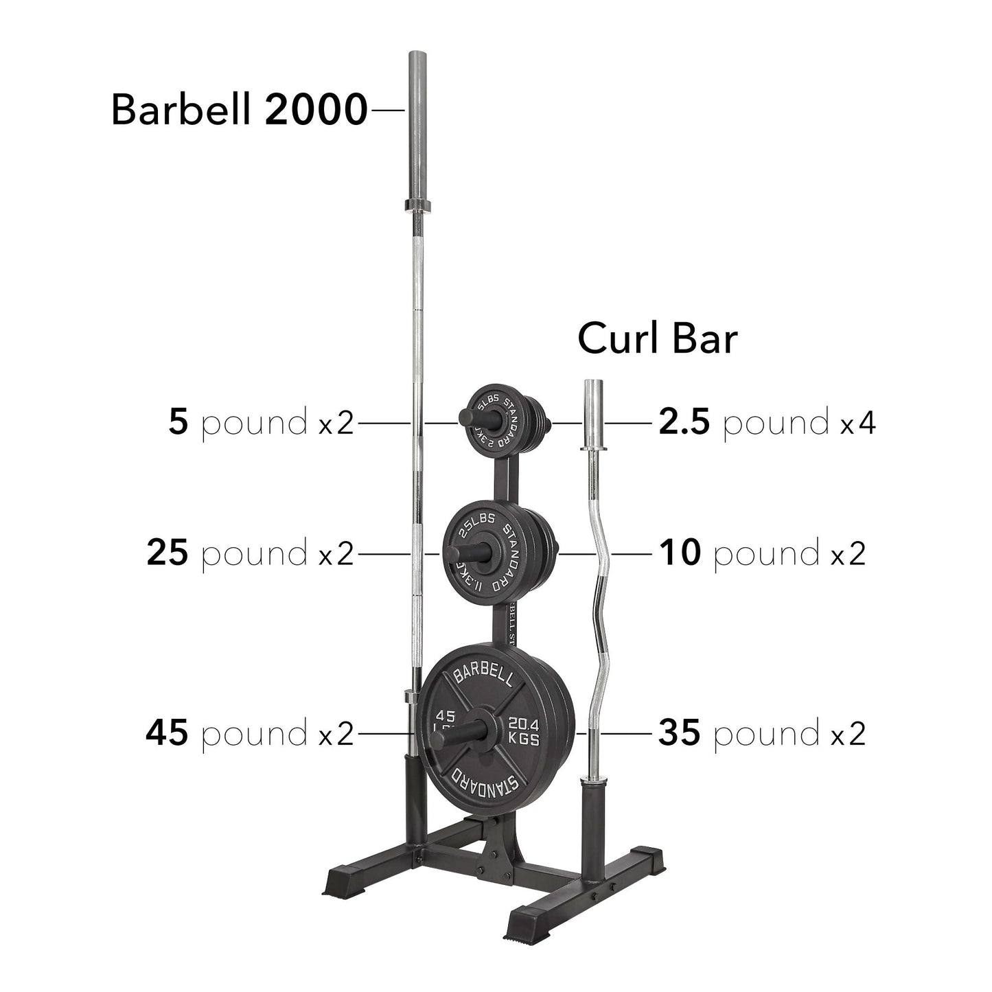 Weight Plate Tree and Bar Storage